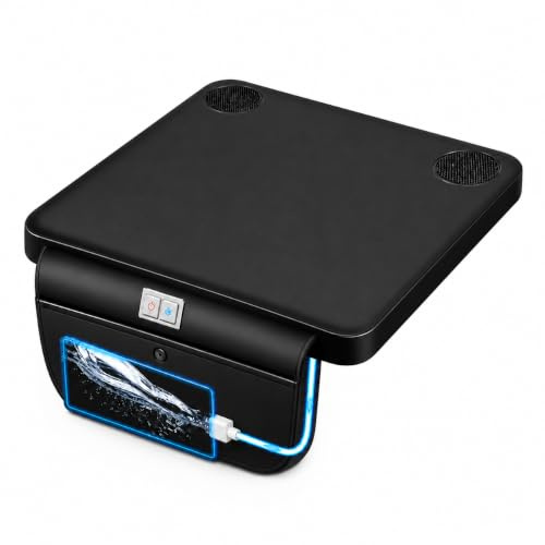 GOBRILLFUN Water-Cooled Seat Cushion Down to 27°C with Fan, USB/12V/24V | For driver, office worker, truck seat, wheelchair, and outdoor chair, 3 speed