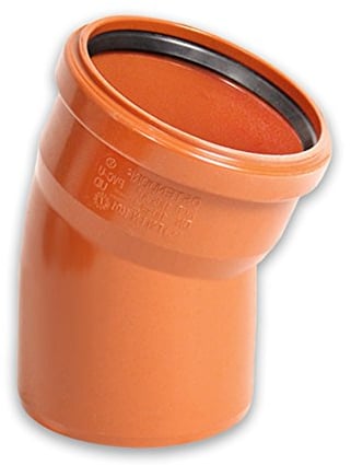 Kanalrohrsystem KG-Bogen 15° DN 125