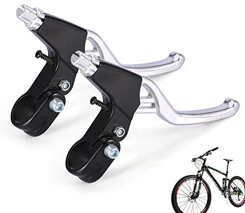 Dioche Bremskupplungshebel, Mountainbike, Aluminium, Fahrrad, Bremse, Griffe, Hebel (1 Paar) [Silber]