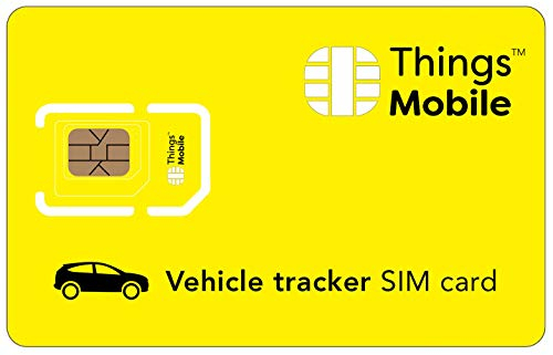 Tarjeta SIM para LOCALIZADOR/Tracker GPS de Coches - Things Mobile - con Cobertura Global y Red multioperador GSM/2G/3G/4G, sin costes fijos y con tarifas competitivas. 10 € de crédito Incluido