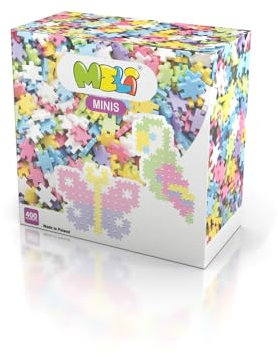 Meli Minis Pastel 400 | 400 Bunte Steckbausteine für kreative Kinder ab 3 Jahren | Lernspielzeug für Mosaike, Figuren & 3D-Modelle | Kompatibel Sets