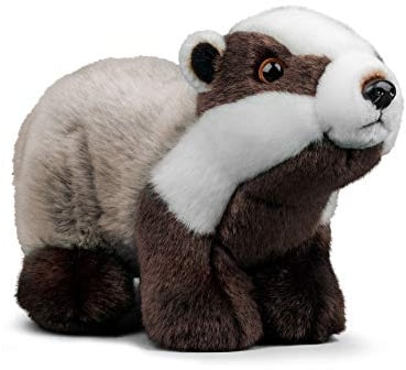 Tobar Animigos Plüschtier Dachs, Stofftier im realistischen Design, kuschelig weich, ca. 26 cm groß