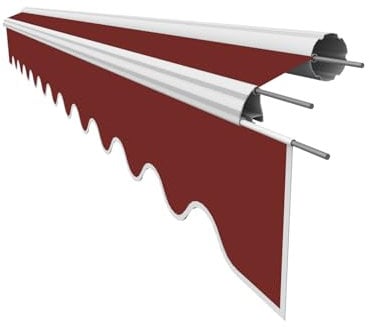 VANA Markisenstoff mit Volant für 6 x 3,5 m Markisen Ersatzstoff Markisentuch Bespannung Sonnenschutz fertig genäht Maß Tuch 5,83 x 3,5 m Volant 5,83 x 0,21 m Design SPD003