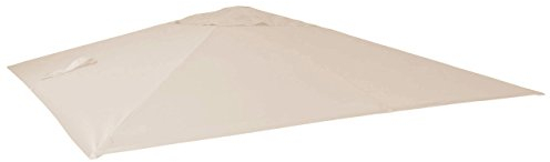 Mendler Ersatz-Bezug für Luxus-Ampelschirm HWC-A96, Sonnenschirmbezug, 3,5x3,5m (Ø4,95m) Polyester 4kg - Creme