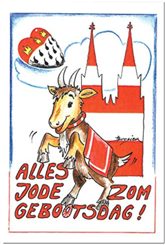 H. Brosien Geburtstagskarte Köln Alles Jode zom Gebootsdag Dom Geißbock Grußkarte Karte