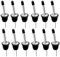 Haruida Stainless Steel Freeflow Liquor Spirits Pourer - 12Pack Speed Pourers with Tapered Spout and Rubber Dust Caps
