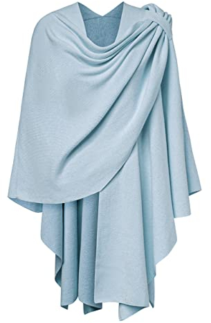 PULI Damen Poncho Schal Cashmere Feeling Strick Cape Cardigan Für Frauen Geschenk Für Mutter