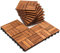 Lospitch Dalles Terrasse Bois en bois d'acacia, 30x30 cm Dalles revêtement de Sol avec Drainage, Emboîtables et ultra simples à installer(12 Lattes | 44 pièces | 4m²)