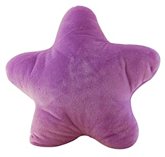 Kissen Stern Sternchen Zierkissen 40cm Kinderzimmer Zimmer Deko Plüschkissen Sternkissen Baby Dekokissen für Schlafzimmer Babyzimmer Kinderbett Mädchen Jungen, Lila