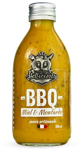Sauce BBQ miel et moutarde Hellicious - sauce artisanale française