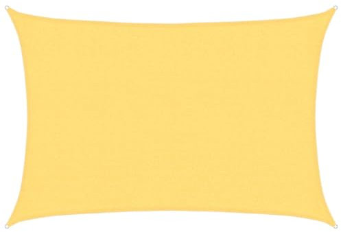 vidaXL Sonnensegel Sonnenschutz Windschutz Sonnendach UV Schutz Sonnenschutzsegel Schattenspender Garten Terrasse Balkon 160g/m² Beige 2,5x4m HDPE