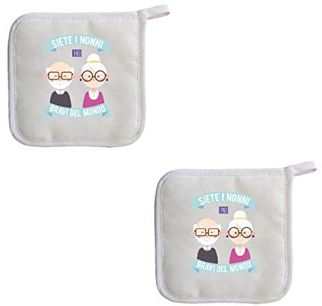 My Custom Style 2X Presine da Cucina#Nonni-Nonni+#16,5x16,5