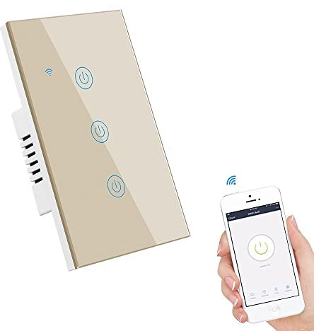 Termostato Nest Switch smart tuya Controllo vocale Controllo vocale wifi switch touch smart home necessita del telefono cellulare telecomandato di temperatura neutra App Termostato Intelligente ( Colo