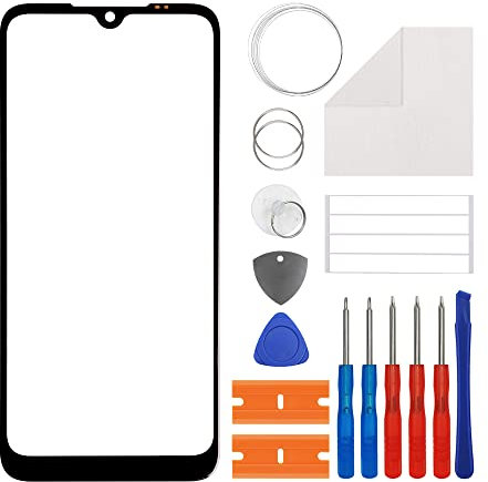 Duotipa Nuevo Reparación de vidrio frontal de pantalla compatible con Xiaomi Redmi Note 8T con herramientas (no pantalla LCD).