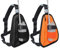 HYS Chest Radio Harness Compatible with Baofeng Motorola Uniden Kenwood ICOM Walkie Talkie, Portable Vest Chest Pocket, Adjustable Elastic Band (Medium, Black and Orange)