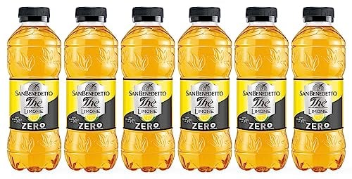 6X San Benedetto The Zero Senza Zuccheri al gusto di Limone con Infuso di Thè 500ml [6 Bottiglie] - Drink Summer 2023