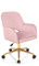 Wink Design Shady Pink Poltrona da Ufficio, Metallo, Rosa Cipria, Oro Lucido, 57x58xH80/ 88 cm