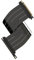 LINKUP - AVA5 PCIE 5.0 Riser Cable [50cm] RTX5090 RX9070 GPU Ready | x16 128GB/s Speed | Compatible with PCIe 4.0 & WRX80/WRX90E | Right Angle, Black