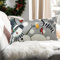 Ohok Dekorativ Weihnachten Kissenbezug 30x50 cm, Polyester Leinen Zierkissenbezüge Kissenbezüge Dekor Kissenhülle Set für Wohnzimmer Schlafzimmer Sofa Couch Auto (Snowman Prost)