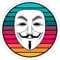 Guy Fawkes Sticker Anonymous Hacker Decal Vinyl Small Waterproof for Water Bottle Mug Passport Book Scrapbook Notebook Laptop Tumbler Skateboard Computer Phone Size 4 Funny Gift