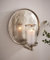 Wandkerzenhalter Noble, rund, aus Aluminium in Antik Optik, Silber, Windlicht, Wand-Deko, Kerzen-Wandhalter