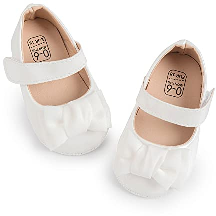 CENCIRILY Baby Mädchen Lauflernschuhe Bowknot Prinzessin Schuhe Neugeborenes Blumen Mary Jane Flats