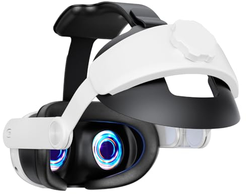 VR-Kopfband für Meta Quest 3,VR-Headset Elite Strap Ersatz-Zubehör,Bequemes, druckreduzierendes, verstellbares Kopfband,Gewichtsreduzierung Stressreduzierung Kit