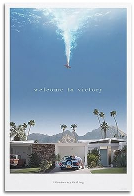 Terp Poster mit Aufschrift Don't Worry Darling, Wandkunst, Filme und Musik, Geschenk für Freunde, Schlafzimmer, Wohnzimmer, Dekoration, modern, ästhetisch, ungerahmt, 30 x 45 cm