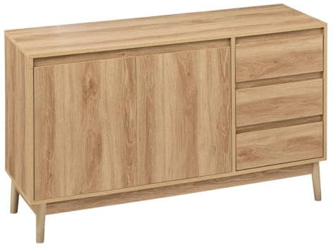 5five – Anrichte mit 3 Schubladen, Eicheneffekt, Abana, Natur