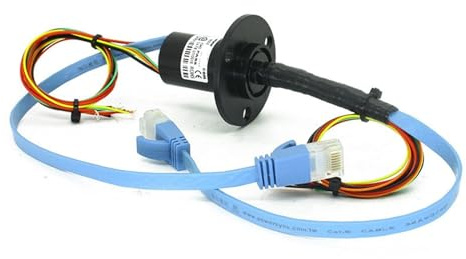 SHYISY Mini-Schleifring RJ45-Ethernet-Anschluss, 1 Kanal, 1000BaseT, 6 Schaltkreise, 2 A + 2 Schaltkreise, 5 A, Ethernet-Schleifring mit Außendurchmesser 22 mm