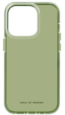 IDEAL OF SWEDEN Durchsichtige Handyhülle mit erhöhten Kanten und Nicht vergilbenden Materialien, fallgetesteter Schutz mit transparentem Finish, kompatibel mit iPhone 14 Pro (Khaki)