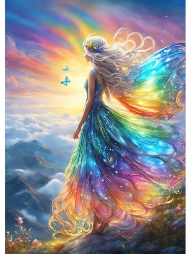 MXJSUA DIY 5D Diamond Painting, Hada Diamond Painting Kit Completo, Manualidades Adultos Diamond Painting Para Decoración De Pared Del Hogar 30x40cm