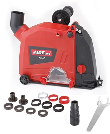 Aidelife Aidelife Absaughaube für Winkelschleifer 125/150mm für Mauernutfräse Schlitzfräse set