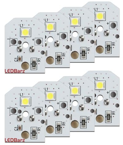 LEDBarz 2024 Upgraded WR55X11132 Refrigerator LED Light for GE Refrigerator LED Light Assembly Replacement WR55X25754 3033142 AP5646375 PS4704284, No-Include Plastic Cover, Waterproof 8-Pack