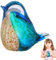 Tuxxjzm Glasvögel-Figuren, blaues Vogel- | Bluebird Figur aus mundgeblasenem Glas,Dekorative Blaue Vogel-Tierfigur, handgefertigte Kunstglas-Sammelornamente