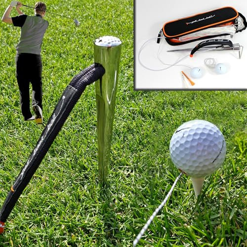 QMBasic Shop: Golf Swing Trainer, Golf-Back-Ball Schwungtrainer Golftraining Trainingshilfen Abschlag Training Aid Golf Grip Hilfe für Kraft Tempo Speed üben mit Golfball Übungswerkzeug