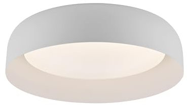 SellTec LED Deckenlampe rund dimmbar per Fernbedienung, Lichtfarbe warmweiß – kaltweiß, Memory-Funktion (weiss, 40cm)