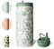 bottlebottle BOTTLE BOTTLE Edelstahl Trinkflasche mit Strohhalm 500ml, auslaufsichere Sportwasserflasche, ideal für Schule, Büro, Wandern und Ausflüge, BPA-frei (Flourishing Flowers)