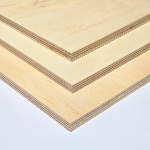 AtHaus Contreplaqué 12mm | Panneaux multiplis | Feuilles de bois | Panneaux en bois | Contreplaqué bouleau | Découpes au choix: 100x90 cm