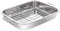 Asador y estante de acero inoxidable de 40 cm, sartén grande para asar y horno, asas resistentes, 6,5 cm de profundidad, utensilios duraderos para hornear carnes y verduras, apto para lavavajillas