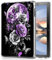 HEAKIERG Clear Case for All-New Amazon Kindle Fire HD 10 & 10 Plus Tablet (11th Generation, 2021 Release) 10.1, Transparent TPU Silicone Protective Shell Shockproof Cover Case, Purple Moon Rose
