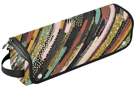 Stipple Seamless-06 Portable Organizer - Removable Heat Resistant Mat, Large Travel Case for Flat Irons, Straighteners, Curling Irons