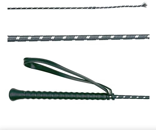 JA Horse Fleck Reitgerte Dressurgerte Pferd Reiter Reitsport Gummigriff mit Handlasche Basic Gerte für Anfänger 80-130 cm (Grau, 90 cm)