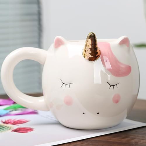 Arawat Tazza Unicorno Regalo Per Donne Grande 500ml Divertente Tazza Animale 3d Tazza Unicorno Tazza Dolce Tè Caffè Regalo Di Compleanno Per Donne Fidanzata Tazza Tè Ceramica Tazza Caffè Porcellana