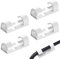 HZXINYI 40 PCS Cable Clips - Self Adhesive Cable Management Clips Cable Wire Holder Plastic Organizer Cord Clips for Home Office Car Desktop PC TV Computer Cable Management (White)