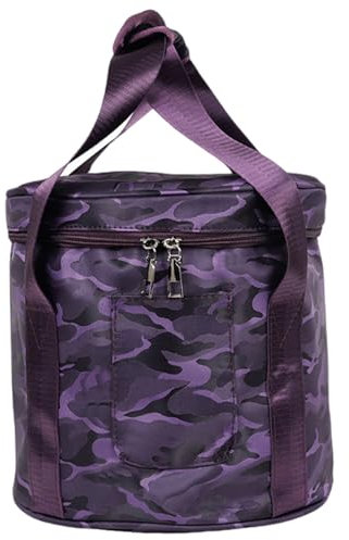 Bowl Carry Case, Oxford Cloth Crystal Bowls, Padded Singing Bowl Bag for Sound Healing and Meditation, Purple