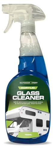 Outdoor Xpert Acrylic Glass Cleaner, Specialised Cleaning Solution Formulated for Acrylic and Glass Surfaces, Streak-Free, Ideal for Caravans and Motorhomes, 750ml