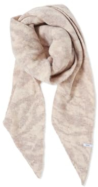 CECIL Damen 5706423 Dreieckstuch mit Zebramuster, Desert beige Melange, Regular