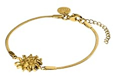 Purelei® Iconic Sun Armband – filigranes Snake-Chain-Armband mit Sun-Charm – Edelstahl, 14K/18K vergoldet – 16–19 cm – eleganter Schmuck mit Bedeutung – Wasserfest (Gold)