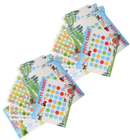 DECOMELODY Potty Training Chart mit Niedlichen Bauernhof stickern für Kleinkinder Belohnungssystem zur Guter Toiletten gewohnheiten Wiederverwendbare Papieraufkleber für Jungen und Mädchen